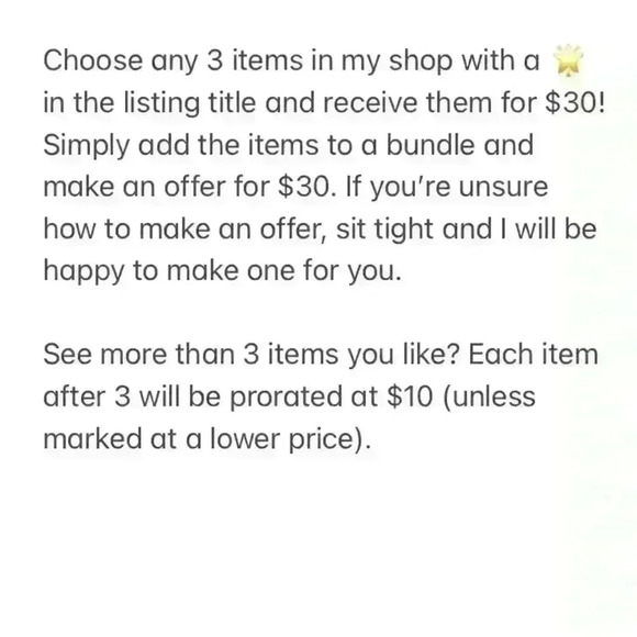 🌟 3/30 $ SALE 🌟 on items with 🌟 only - Picture 2 of 2